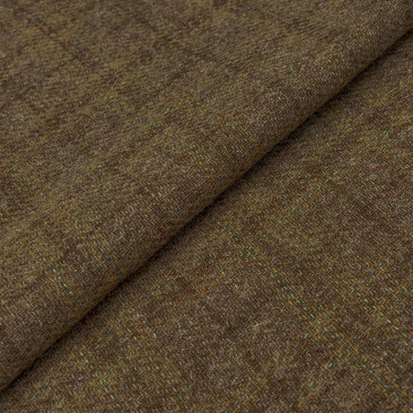 Brown/Yellow/Green Wool Tweed Fabric - Brown/Yellow/Green Tweed, 60" Width