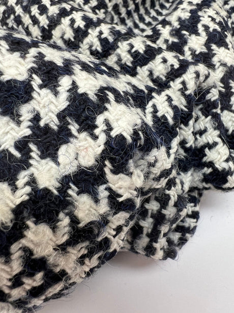 Checked Wool Acrylic Cotton Bouclé