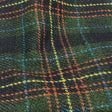 Dark Green Tartan Plaid Wool Tweed Fabric - Dark Green Tartan Plaid, 60" Width