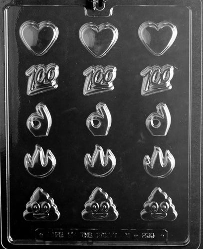 Emojis 2 Chocolate Mold - LPM256