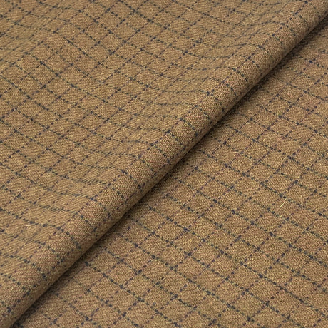 Coffee Wool Tweed Fabric - Coffee, Tweed, 60" Width
