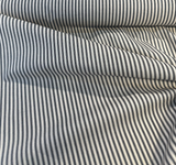Waverly Timeless Ticking Cotton Fabric - Black Striped, 54" Width (1 Yard)