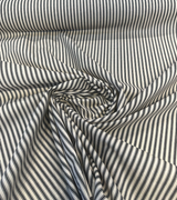 Waverly Timeless Ticking Cotton Fabric - Black Striped, 54" Width (1 Yard)