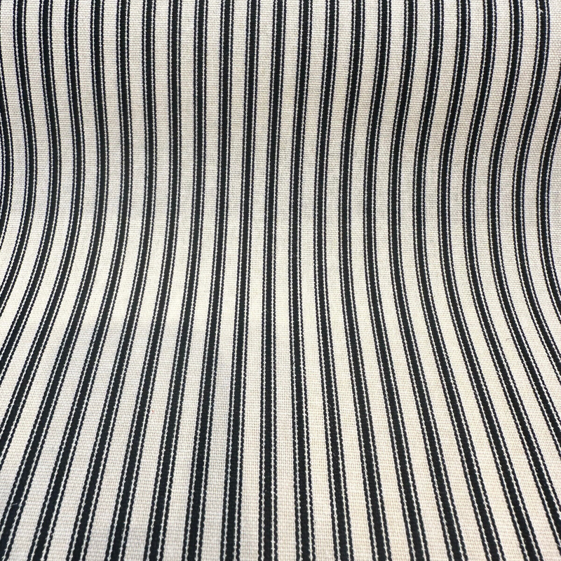 Waverly Timeless Ticking Cotton Fabric - Black Striped, 54" Width (1 Yard)