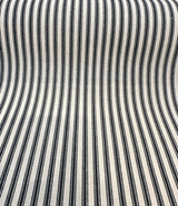 Waverly Timeless Ticking Cotton Fabric - Black Striped, 54" Width (1 Yard)