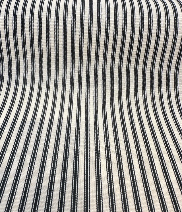 Waverly Timeless Ticking Cotton Fabric - Black Striped, 54" Width (1 Yard)
