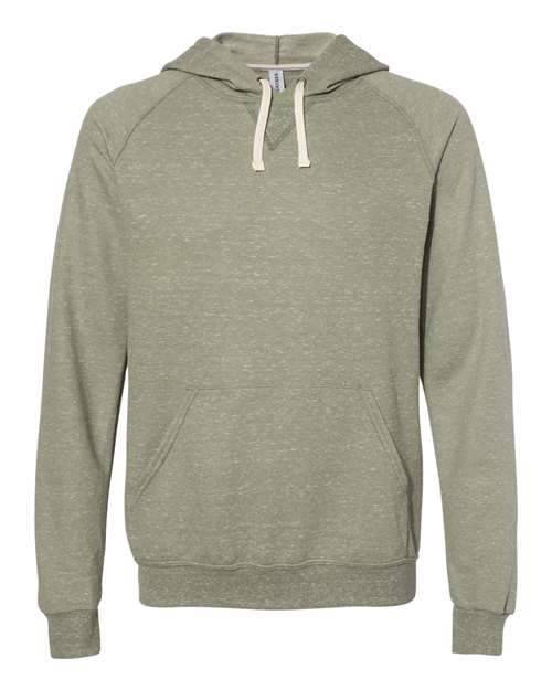 JERZEES Unisex Snow Heather French Terry Raglan Hooded Sweatshirt