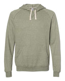 JERZEES Unisex Snow Heather French Terry Raglan Hooded Sweatshirt