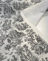 Waverly Toile Noir 100 Percent Cotton Fabric - Black And White/Off White Toile Print, 54" Width (1 Yard)