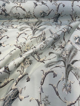 Waverly Mandarin Prose Cotton Fabric - Moonstone Chinoiserie Floral, 54" Width (1 Yard)
