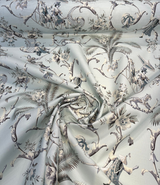 Waverly Mandarin Prose Cotton Fabric - Moonstone Chinoiserie Floral, 54" Width (1 Yard)