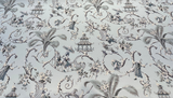 Waverly Mandarin Prose Cotton Fabric - Moonstone Chinoiserie Floral, 54" Width (1 Yard)