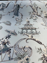 Waverly Mandarin Prose Cotton Fabric - Moonstone Chinoiserie Floral, 54" Width (1 Yard)