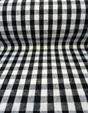Logan Check Domino Linen Cotton Fabric - Black White Check, 54" Width (By The Yard)