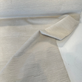 Dolce Plush Texture Cut Velvet Polyester Fabric - Ivory Striped High Low Texture, 54" Width (1 Yard)