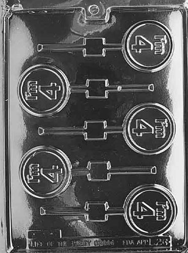 "I'm 4" Lolly Chocolate Mold - LPL026