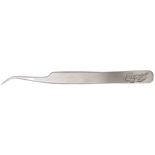 Excel Slant Fine-Point Tweezers, Red
