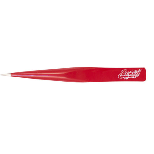 Excel Hollow-Handle Fine-Point Tweezers, Black