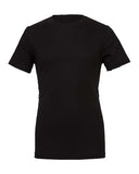 Soft CVC jersey tee in Black Heather, Athletic Heather, Navy Heather, White and Dark Gray cotton-poly blend for casual wear