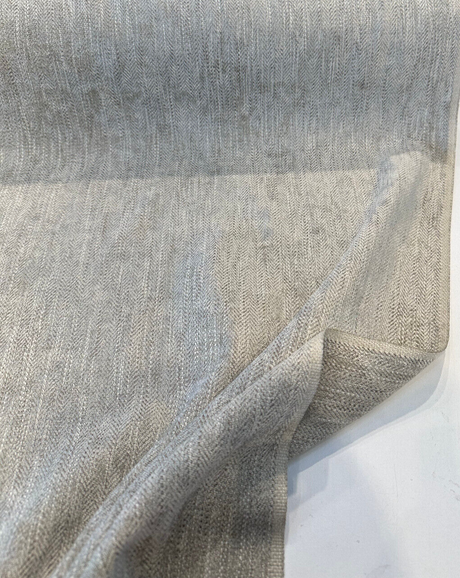 Capital Gains Chenille Upholstery Fabric - Whisper Taupe Herringbone, 54" Width (By The Yard)