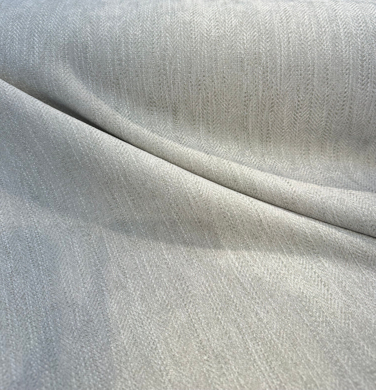 Capital Gains Chenille Upholstery Fabric - Beige Linen Herringbone, 54" Width (1 Yard)