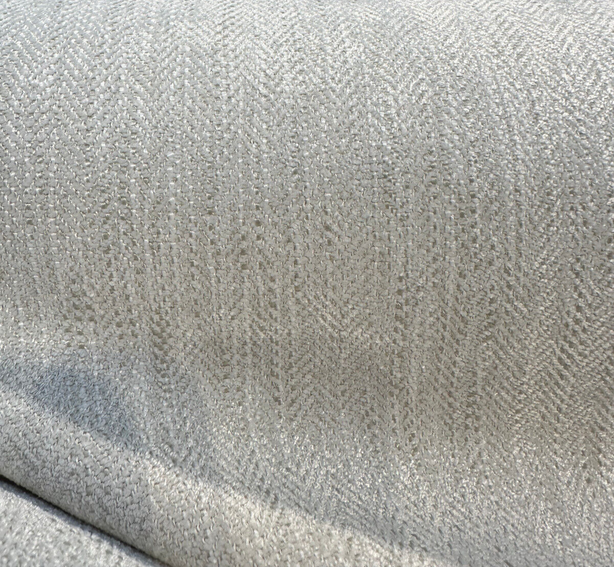 Capital Gains Chenille Upholstery Fabric - Beige Linen Herringbone, 54" Width (1 Yard)
