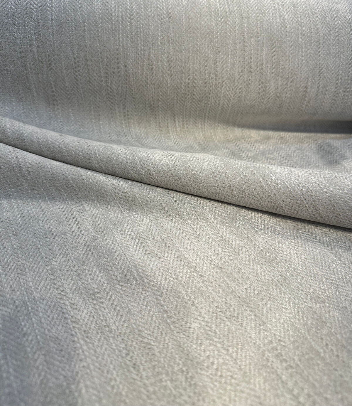 Capital Gains Chenille Upholstery Fabric - Beige Linen Herringbone, 54" Width (1 Yard)