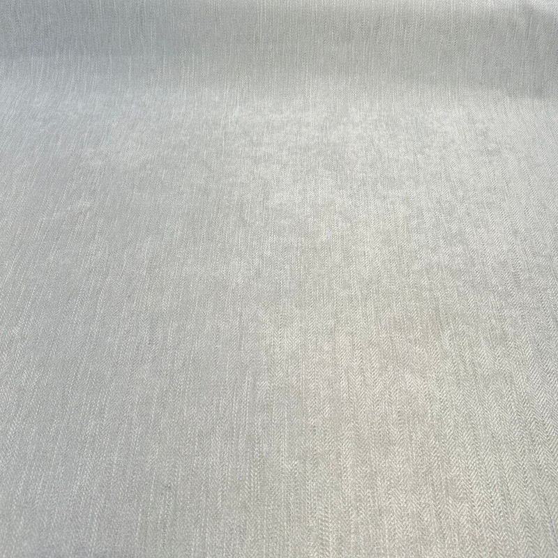 Capital Gains Chenille Upholstery Fabric - Beige Linen Herringbone, 54" Width (1 Yard)