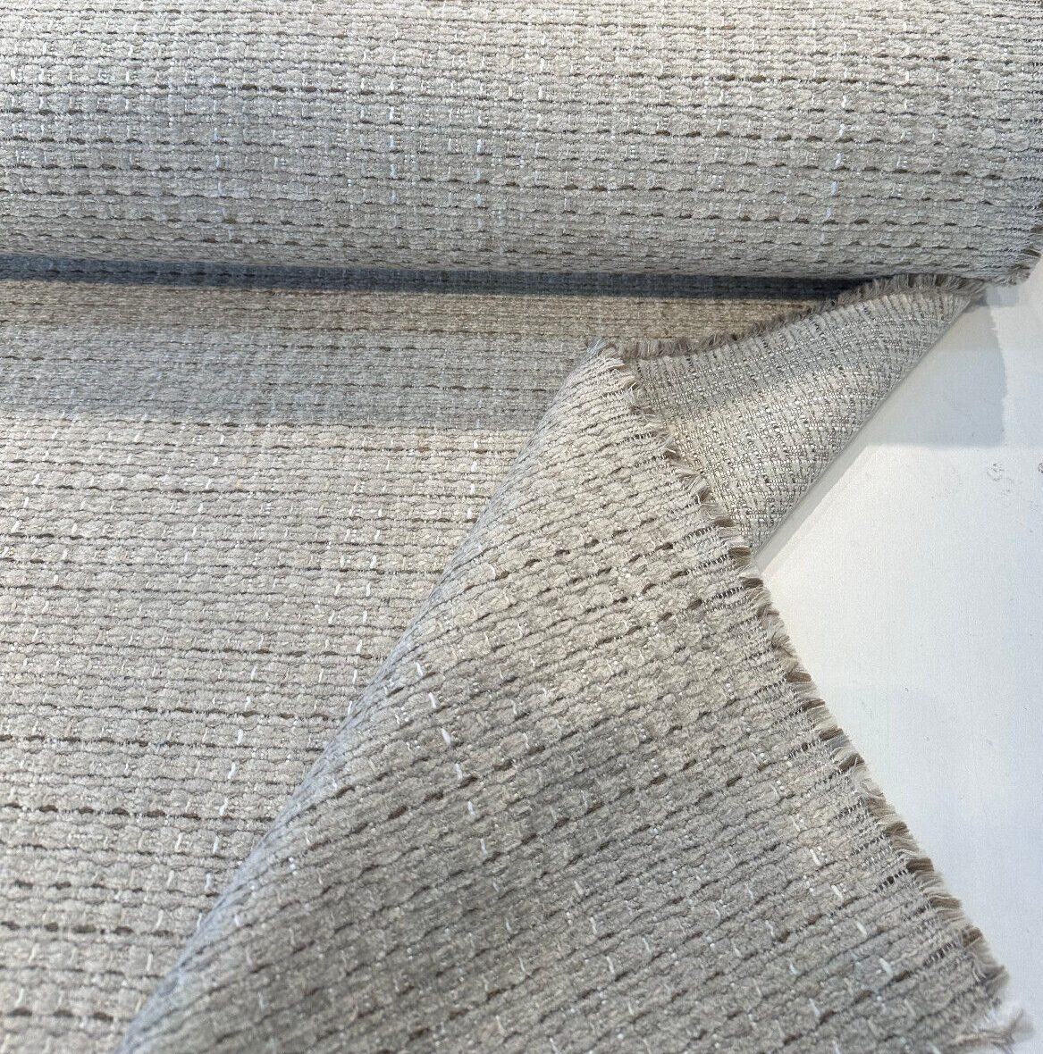 Amory Linen Textured Soft Chenille Upholstery Fabric - Linen, Textured, 56" Width (By The Yard)