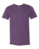 Soft CVC jersey tee in Black Heather, Athletic Heather, Navy Heather, White and Dark Gray cotton-poly blend for casual wear
