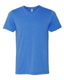 Soft CVC jersey tee in Black Heather, Athletic Heather, Navy Heather, White and Dark Gray cotton-poly blend for casual wear