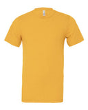 Soft CVC jersey tee in Black Heather, Athletic Heather, Navy Heather, White and Dark Gray cotton-poly blend for casual wear