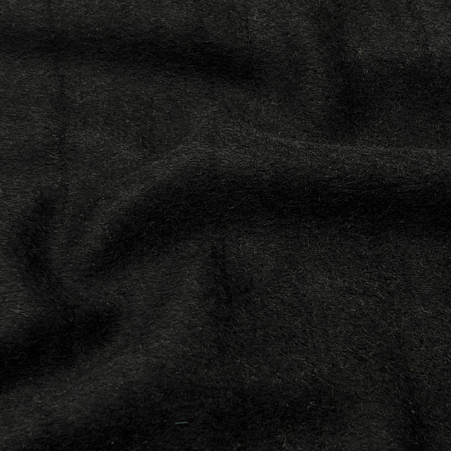 Black Mohair Wool Coating Fabric - Black Wool Blend Fabric, 58/60" Width (1 Yard)