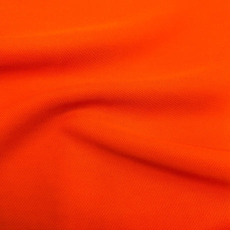 Orange Wool Gabardine Fabric - Orange, Gabardine, 58/60" Width (1 Yard)