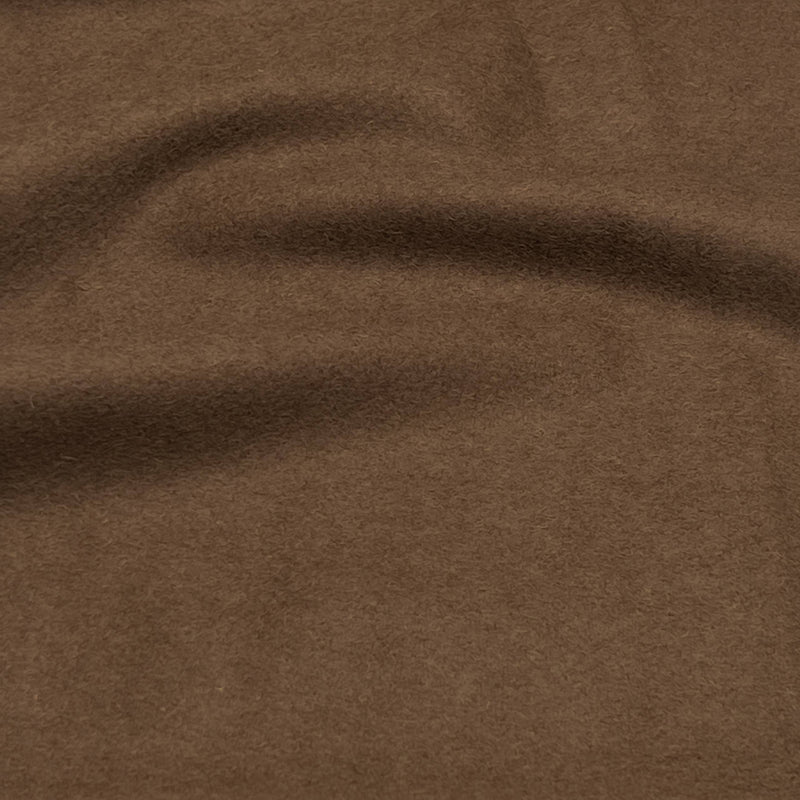 Brown Wool Cashmere Fabric - Brown Solid, 58/60" Width