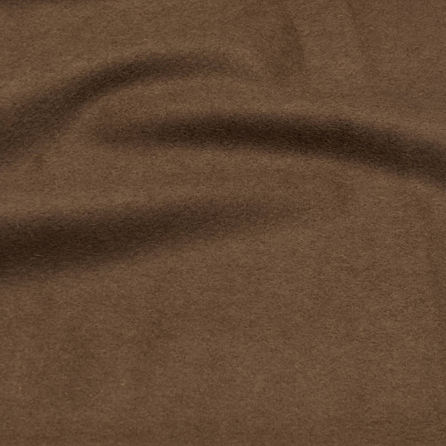 Brown Wool Cashmere Fabric - Brown Solid, 58/60" Width