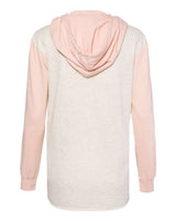 Women’s French Terry Hooded Pullover with Colorblocked Sleeves