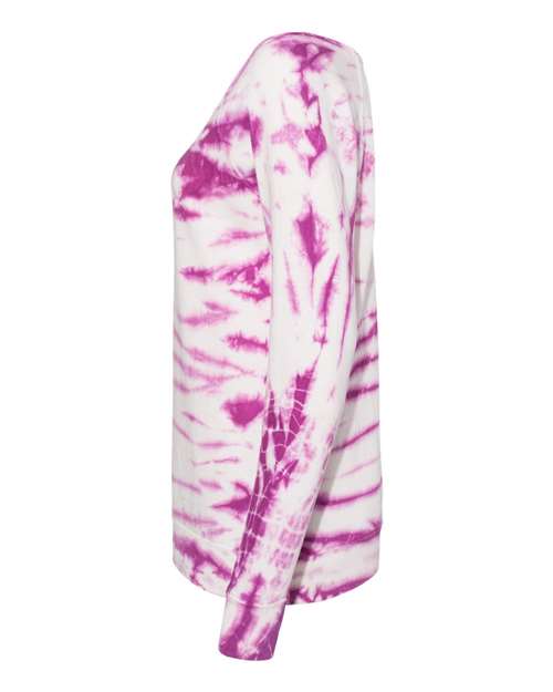 Women's French Terry Off-the-Shoulder Tie-Dyed Sweatshirt