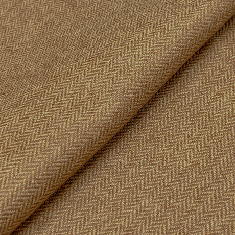 Light Brown Herringbone Cashmere Fabric - Light Brown Herringbone, 58/60" Width (1 Yard)