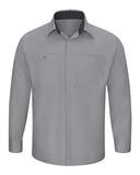 Red Kap Men's Performance Plus Long Sleeve Shirt with OilBlok Technology