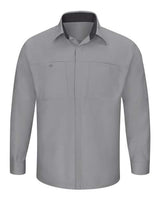 Red Kap Men's Performance Plus Long Sleeve Shirt with OilBlok Technology