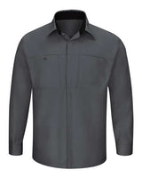 Red Kap Men's Performance Plus Long Sleeve Shirt with OilBlok Technology