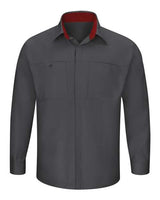 Red Kap Men's Tall Performance Plus Long Sleeve Shirt with OilBlok Technology