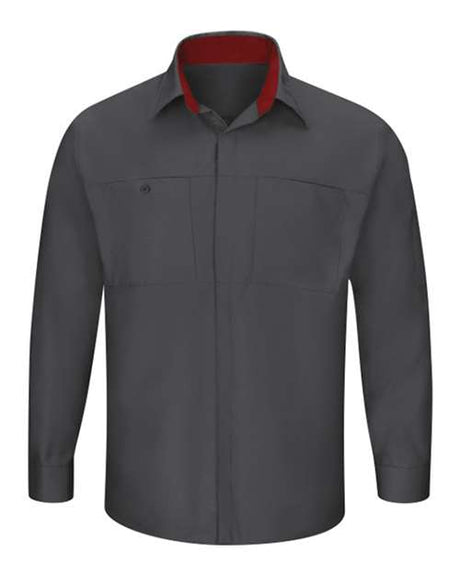 Red Kap Men's Tall Performance Plus Long Sleeve Shirt with OilBlok Technology