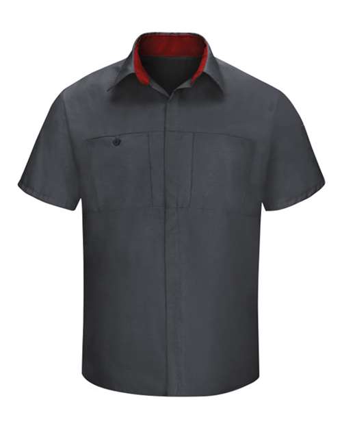 Red Kap Men's Performance Plus Short Sleeve Shirt With OilBlok Technology