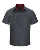 Red Kap Men's Performance Plus Short Sleeve Shirt With OilBlok Technology