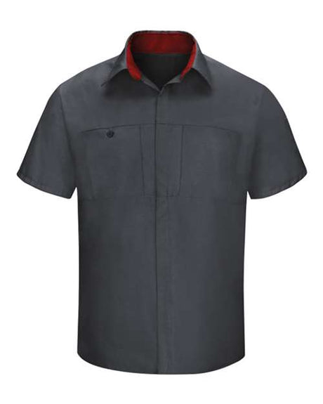 Red Kap Men's Performance Plus Short Sleeve Shirt With OilBlok Technology