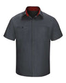 Red Kap Men's Performance Plus Short Sleeve Shirt With OilBlok Technology