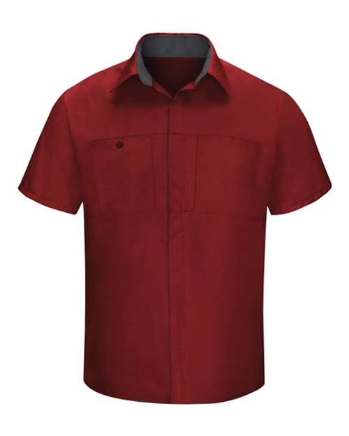 Red Kap Men's Performance Plus Short Sleeve Shirt With OilBlok Technology