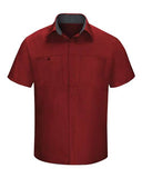Red Kap Men's Performance Plus Short Sleeve Shirt With OilBlok Technology